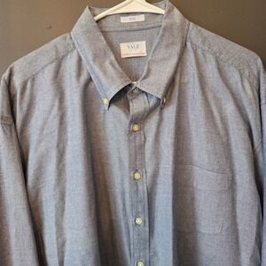 GANT Yale Co Op Archive Oxford Button Down Shirt‎ Mens 2XL Blue Chambray Preppy